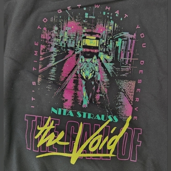 Nita Strauss Neon Wolf Hoodie. Size Medium. New without tags.Poly/Cotton… - Picture 4 of 8